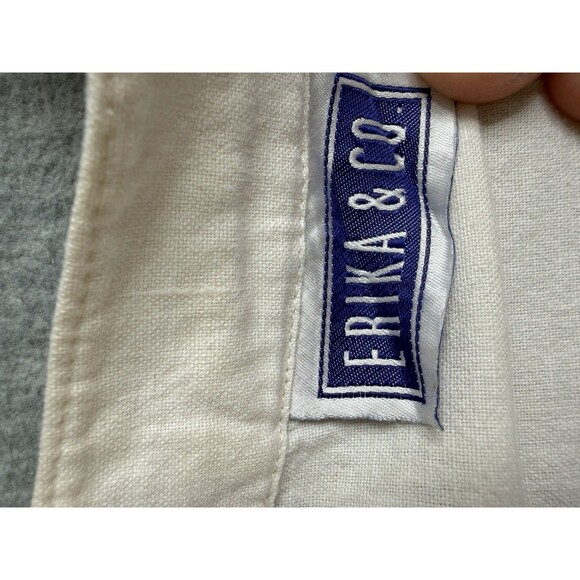 Erika and Company Beige Embroidered Floral Button Down Sleeveless Top Size S - Picture 9 of 9